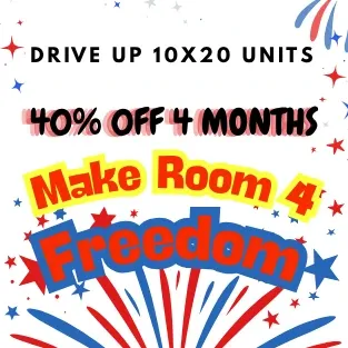 4TH OF JULY SPECIAL 10X20 UNITS